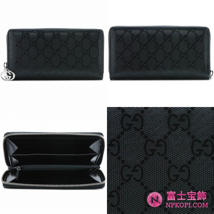 GUCCI/グッチ 2012年春夏新作GG PIERCEコーティングGG柄Gディテールラウンドファスナー長財布 212110 FU49N 1000 